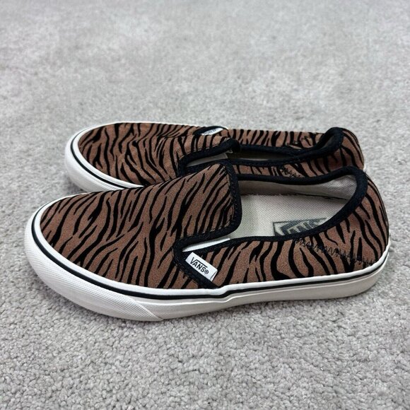 Vans Sneakers Brown Black Slip On Women’s Size 7 - Picture 8 of 11